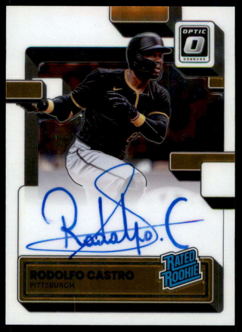 Rodolfo Castro Rookie Card 2022 Donruss Optic Rated Rookies Signatures #58  Image 1