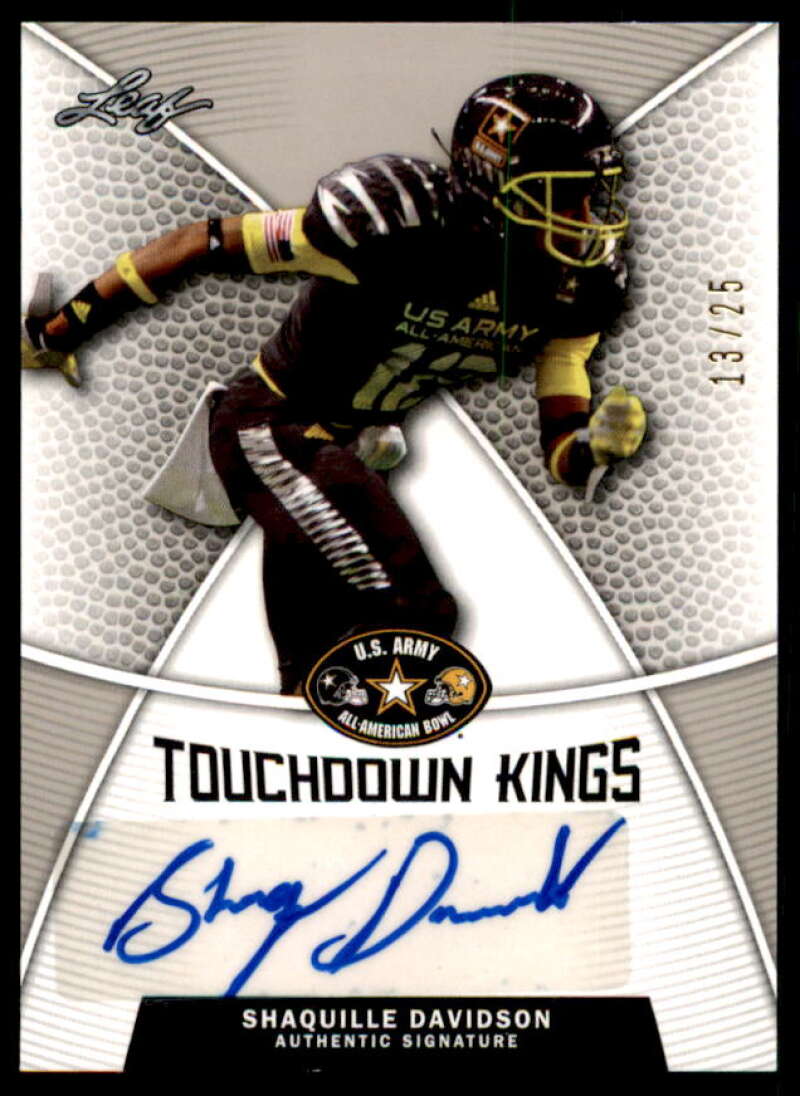 Shaquille Davidson Card 2014 Leaf Army All-American Bowl Touchdown Kings #TKSD1  Image 1