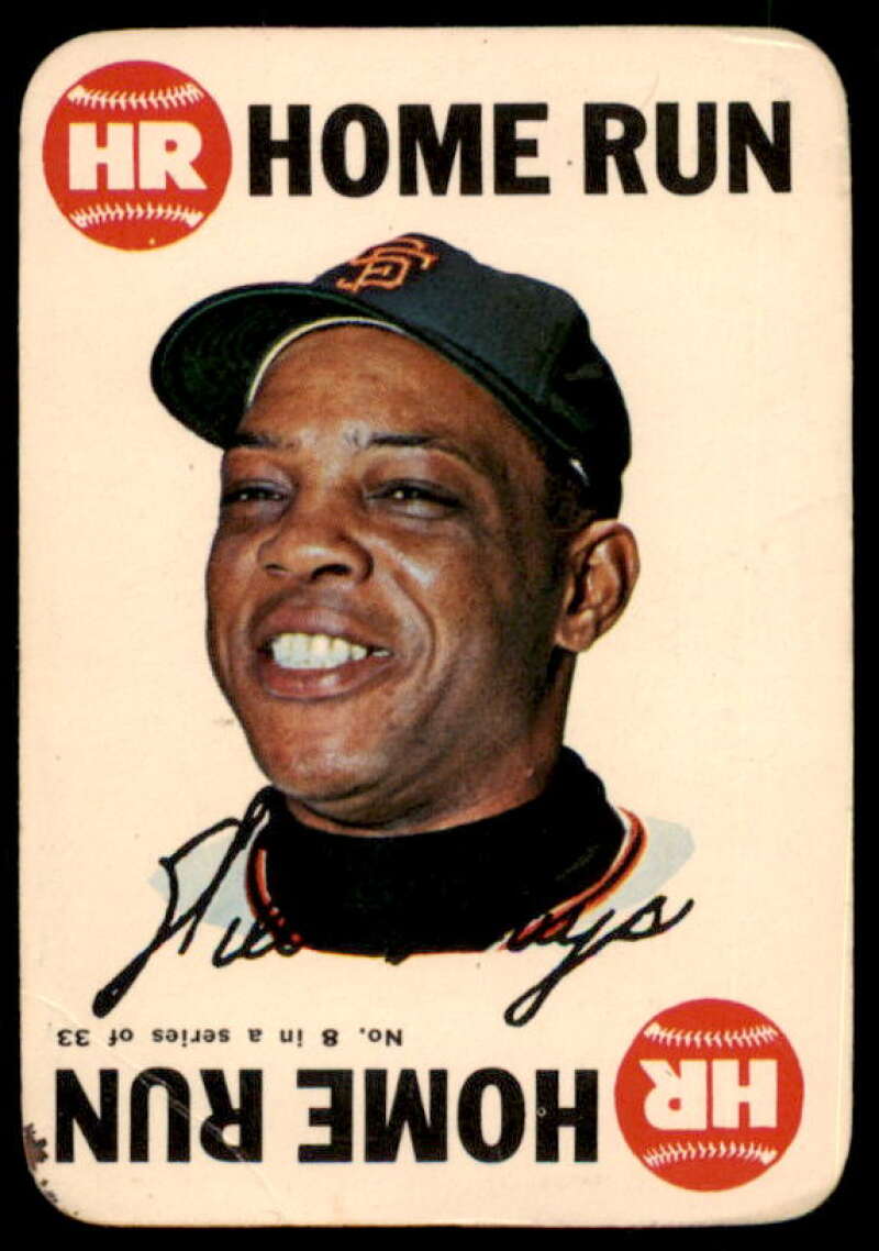 Willie Mays (light crease) Card 1968 Topps Game #8  Image 1