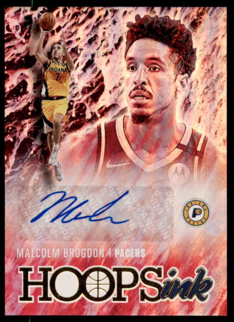 Malcolm Brogdon Card 2020-21 Hoops Hoops Ink #1  Image 1