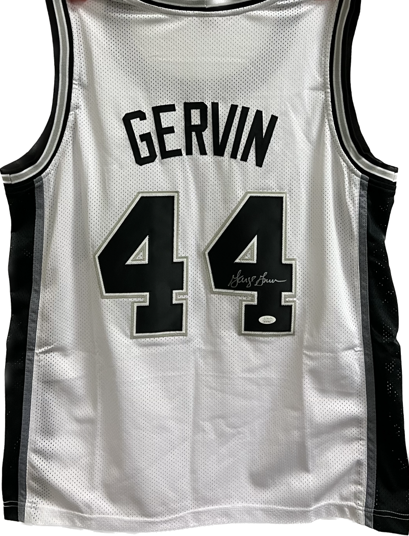 George Gervin Autograph Signed Spurs Basketball Jersey JSA Authentic  Image 2