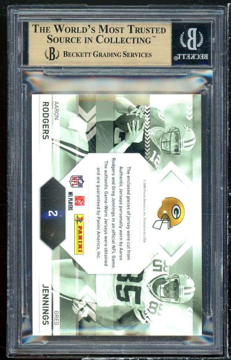 Greg Jennings / Aaron Rodgers Card 2009 Playoff Prestige #2 BGS 9.5 Image 2