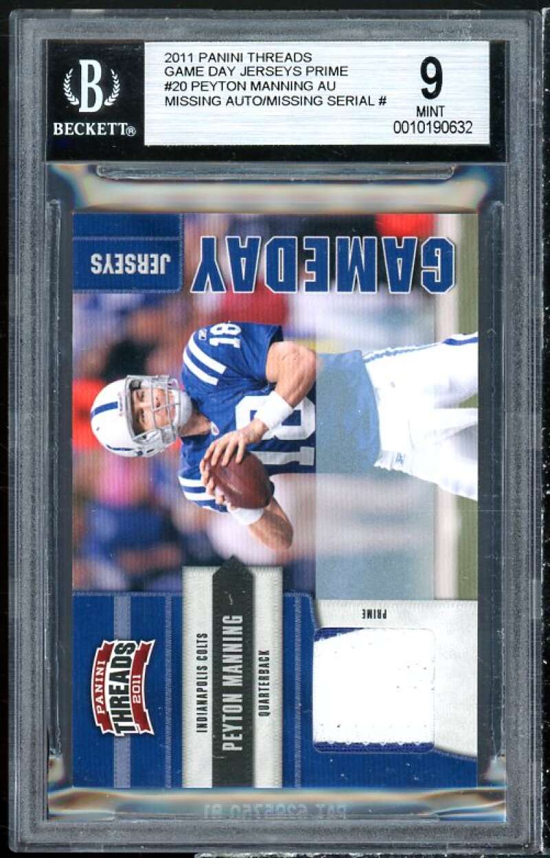 Peyton Manning Game Worn Jersey Football Card