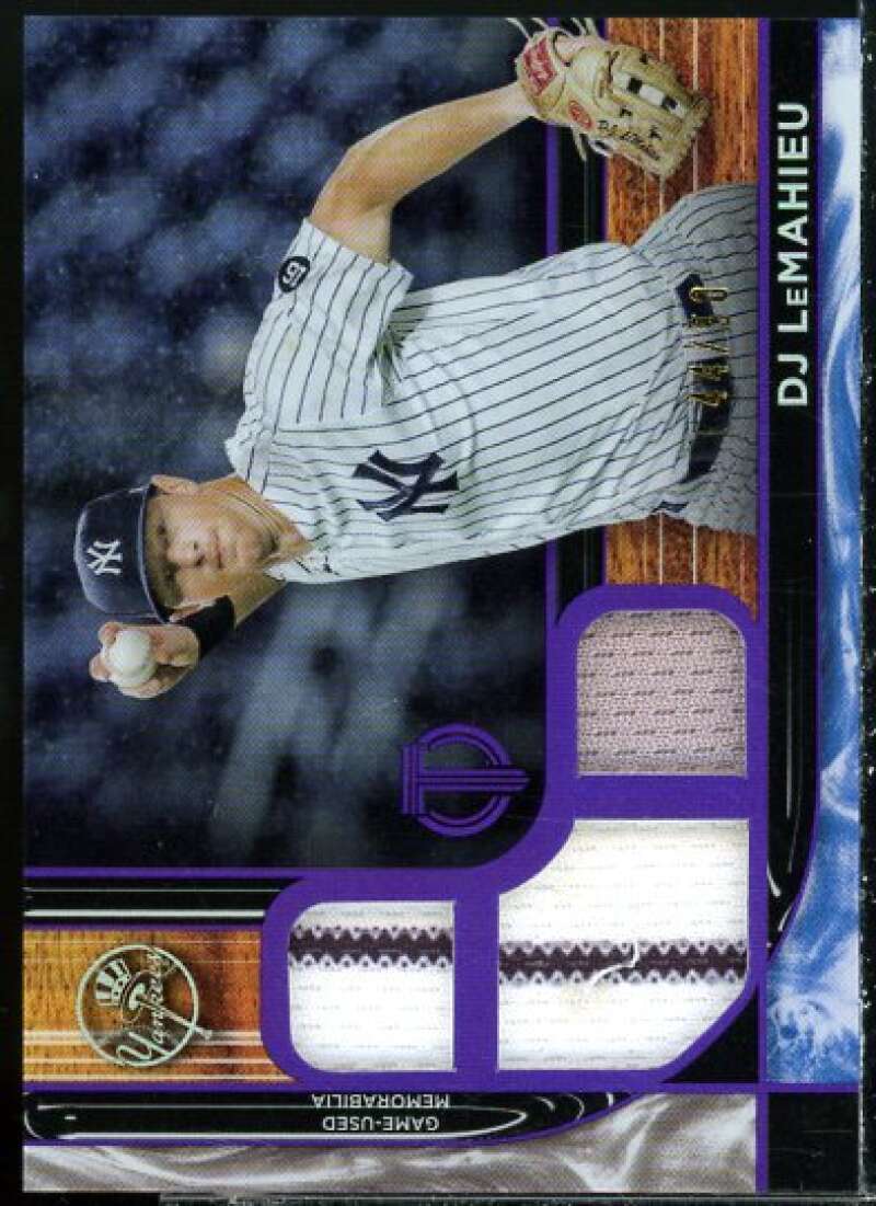 DJ LeMahieu Card 2022 Topps Tribute Triple Relics Purple #TTRDL  Image 1