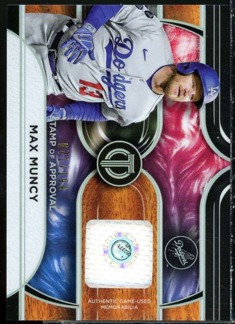 Max Muncy Card 2022 Topps Tribute Stamp of Approval Relics #SOAMM  Image 1