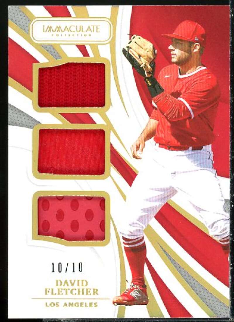 David Fletcher 2021 Immaculate Collection Immaculate Triples Memorabilia Gold #4  Image 1