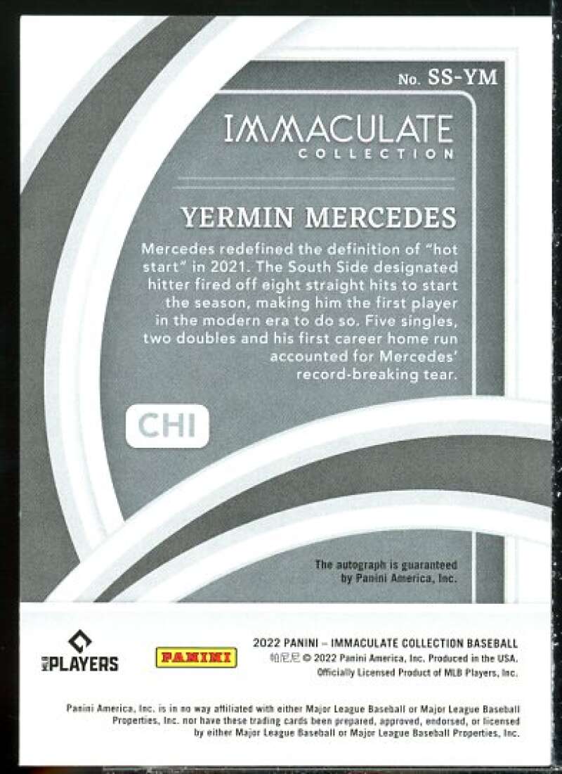 Yermin Mercedes Card 2022 Immaculate Collection Shadowbox Signatures #9  Image 2