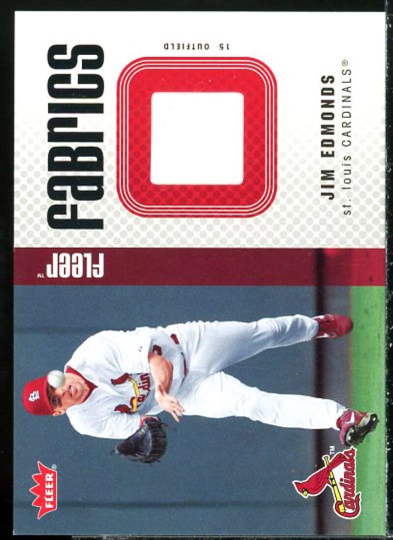 Jim Edmonds Jsy Card 2006 Fleer Fabrics #JE  Image 1