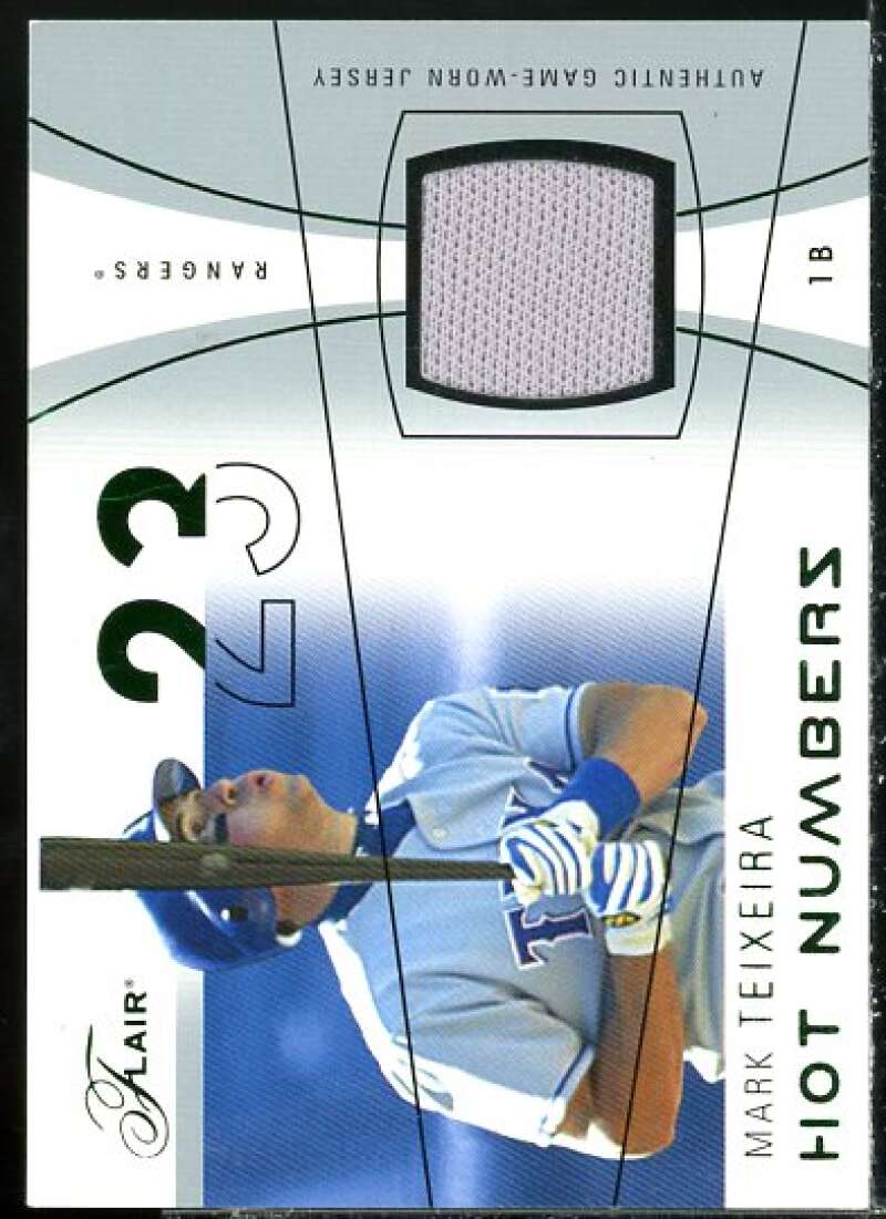 Mark Teixeira Card 2004 Flair Hot Numbers Game Used Green #MT  Image 1