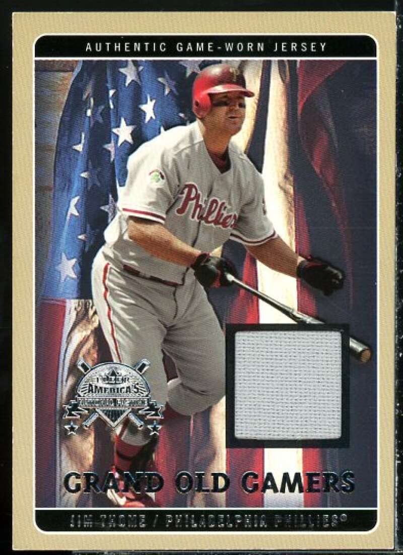 Jim Thome Card 2005 National Pastime Grand Old Gamers Jersey #JT  Image 1