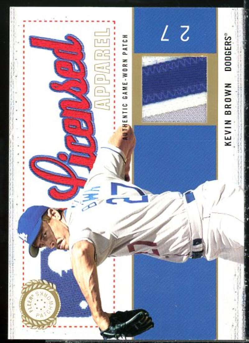 Kevin Brown Card 2003 Fleer Patchworks Licensed Apparel Patch #KB  Image 1