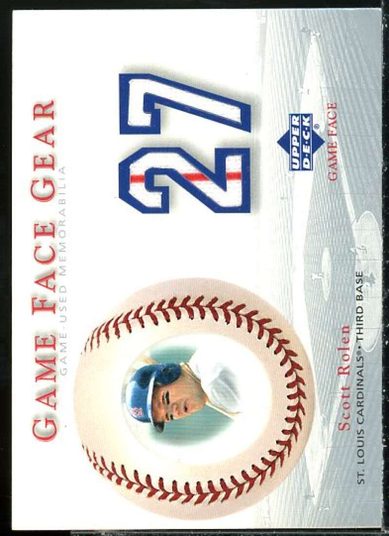 Scott Rolen Card 2003 Upper Deck Game Face Gear #SR  Image 1