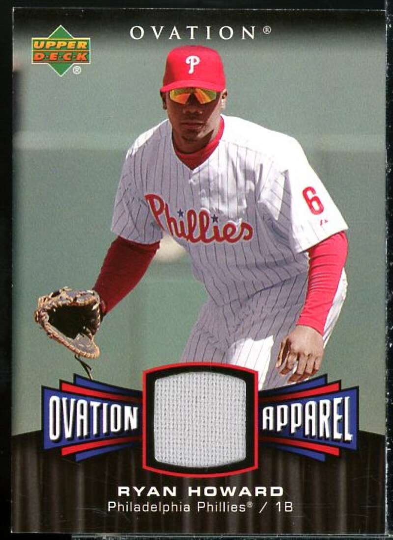 Ryan Howard Jsy Card 2006 Upper Deck Ovation Apparel #RH  Image 1
