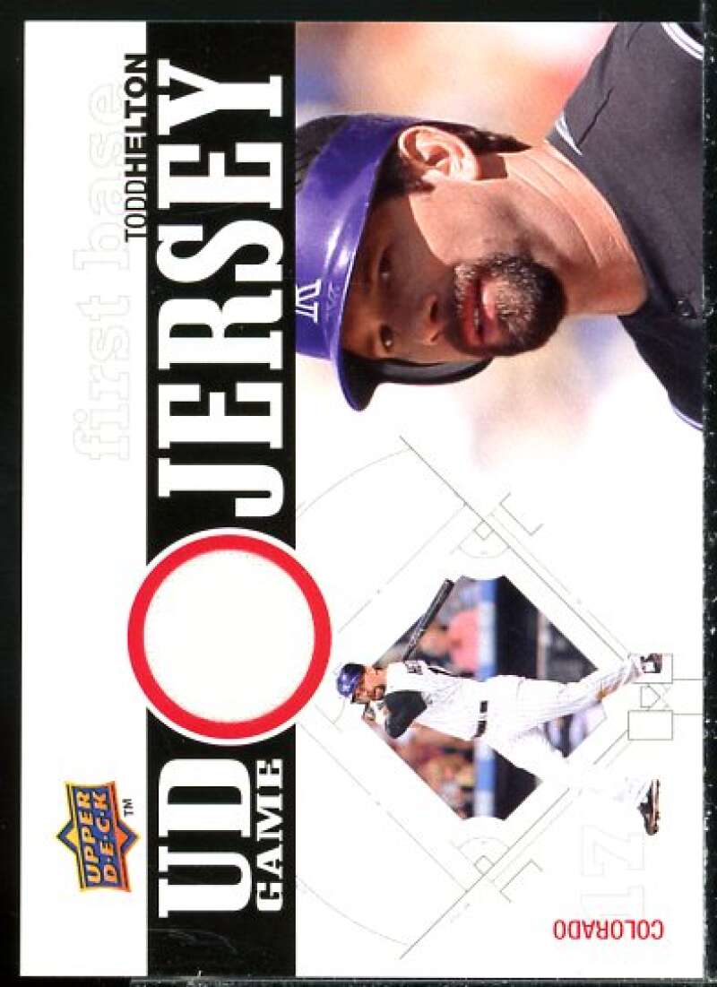 Todd Helton Card 2010 Upper Deck UD Game Jersey #TO  Image 1