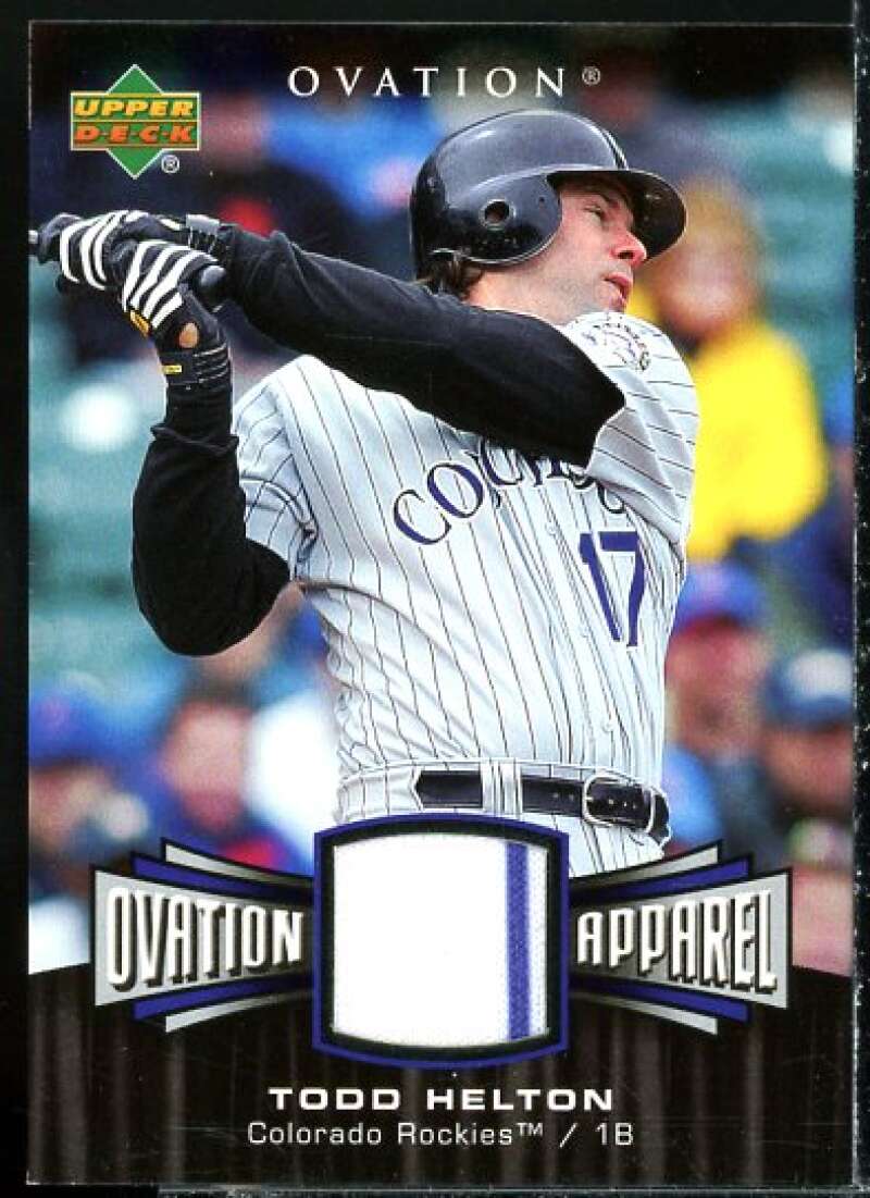 Todd Helton Jsy Card 2006 Upper Deck Ovation Apparel #HE  Image 1