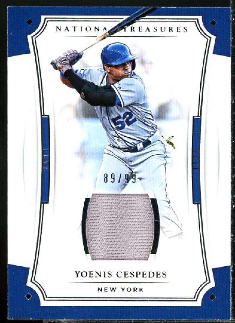 Yoenis Cespedes Card 2017 Panini National Treasures #107  Image 1