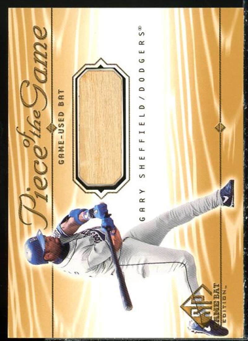Gary Sheffield Card 2001 SP Game Bat Edition Piece of the Game #GS  Image 1