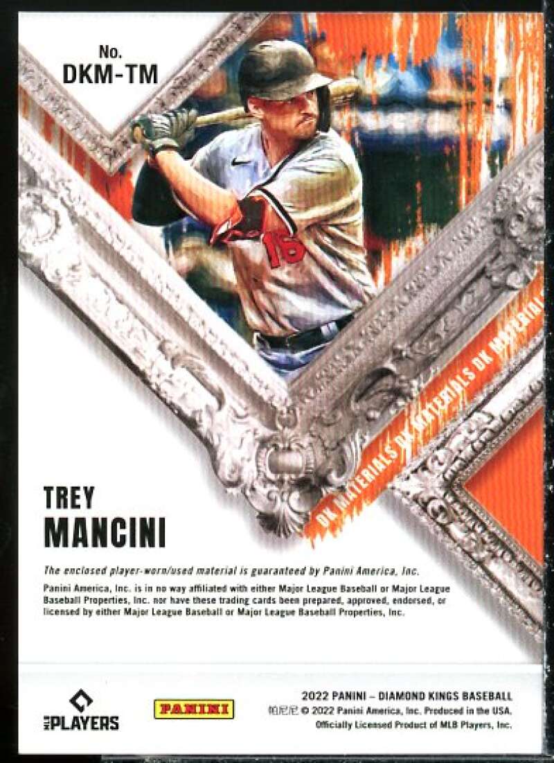 Trey Mancini Card 2022 Diamond Kings DK Materials Holo Gold #1  Image 2