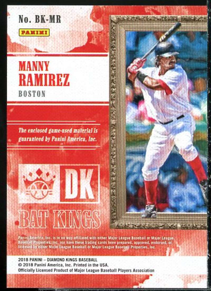 Manny Ramirez Card 2018 Diamond Kings Bat Kings #4  Image 2