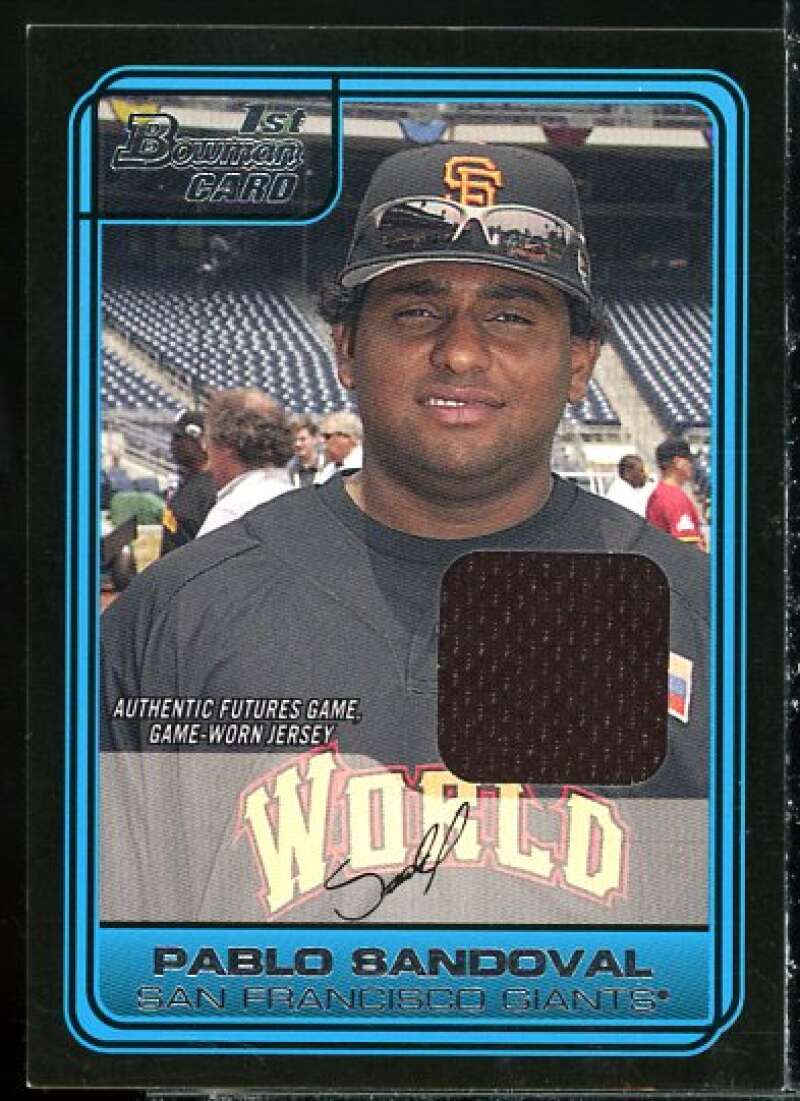 Pablo Sandoval Jsy B Card 2006 Bowman Draft Future's Game Prospects Relics #6  Image 1