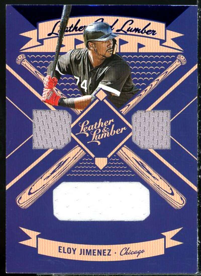 Eloy Jimenez 2019 Leather and Lumber Leather and Lumber Triple Jersey Relics #1  Image 1