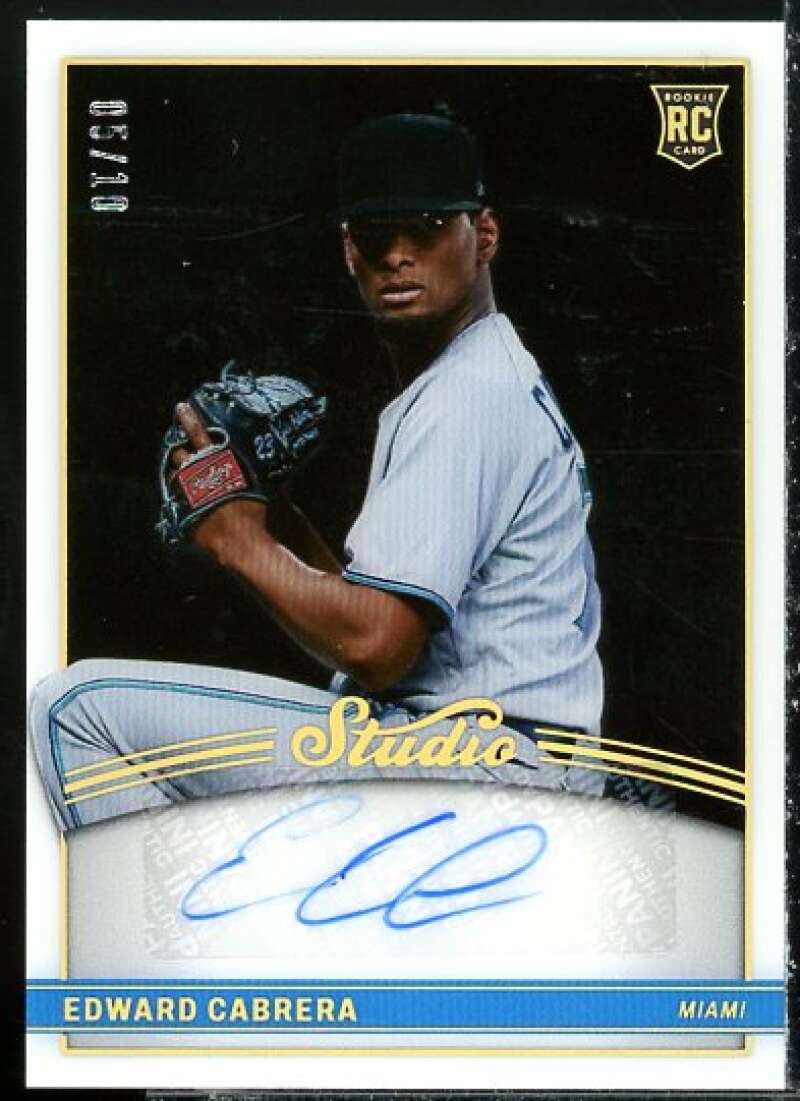 Edward Cabrera 2022 Panini Chronicles Studio Black Signatures Holo Gold #21  Image 1