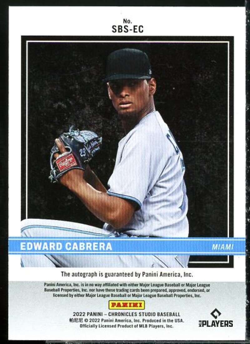 Edward Cabrera 2022 Panini Chronicles Studio Black Signatures Holo Gold #21  Image 2