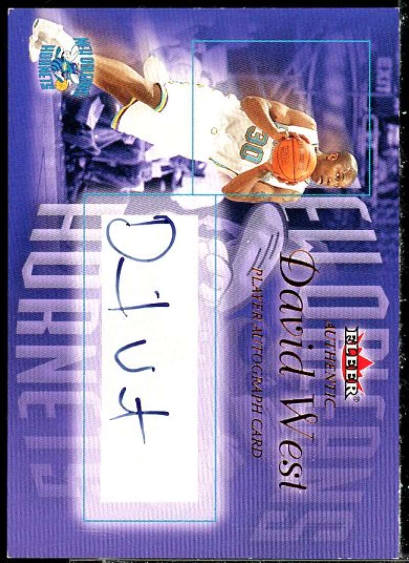 David West Card 2004 Fleer Authentic Player Autographs #DW  Image 1