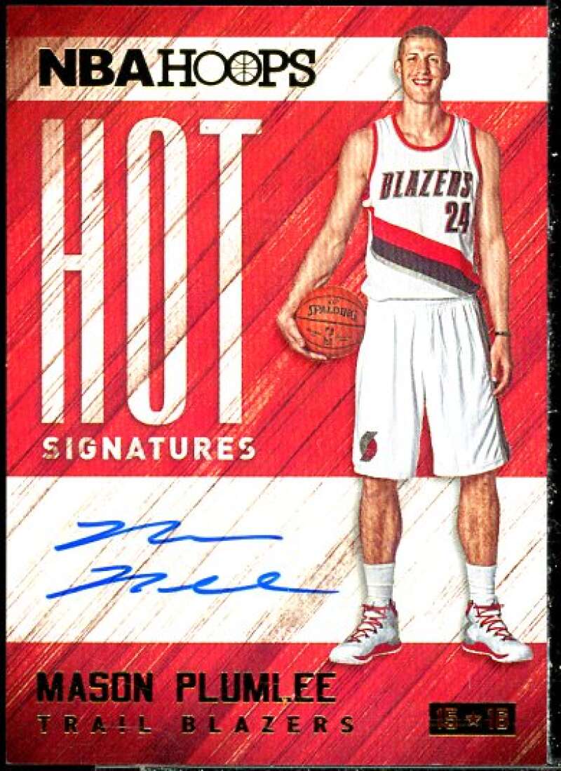 Mason Plumlee Card 2015-16 Hoops Hot Signatures #51  Image 1