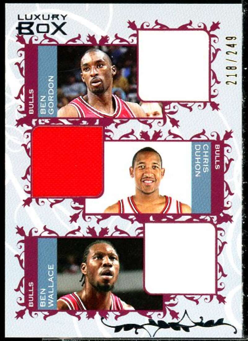 Ben Gordon/Duhon/Wallace 2006-07 Topps Luxury Box Courtside Relics Triple #GDW  Image 1