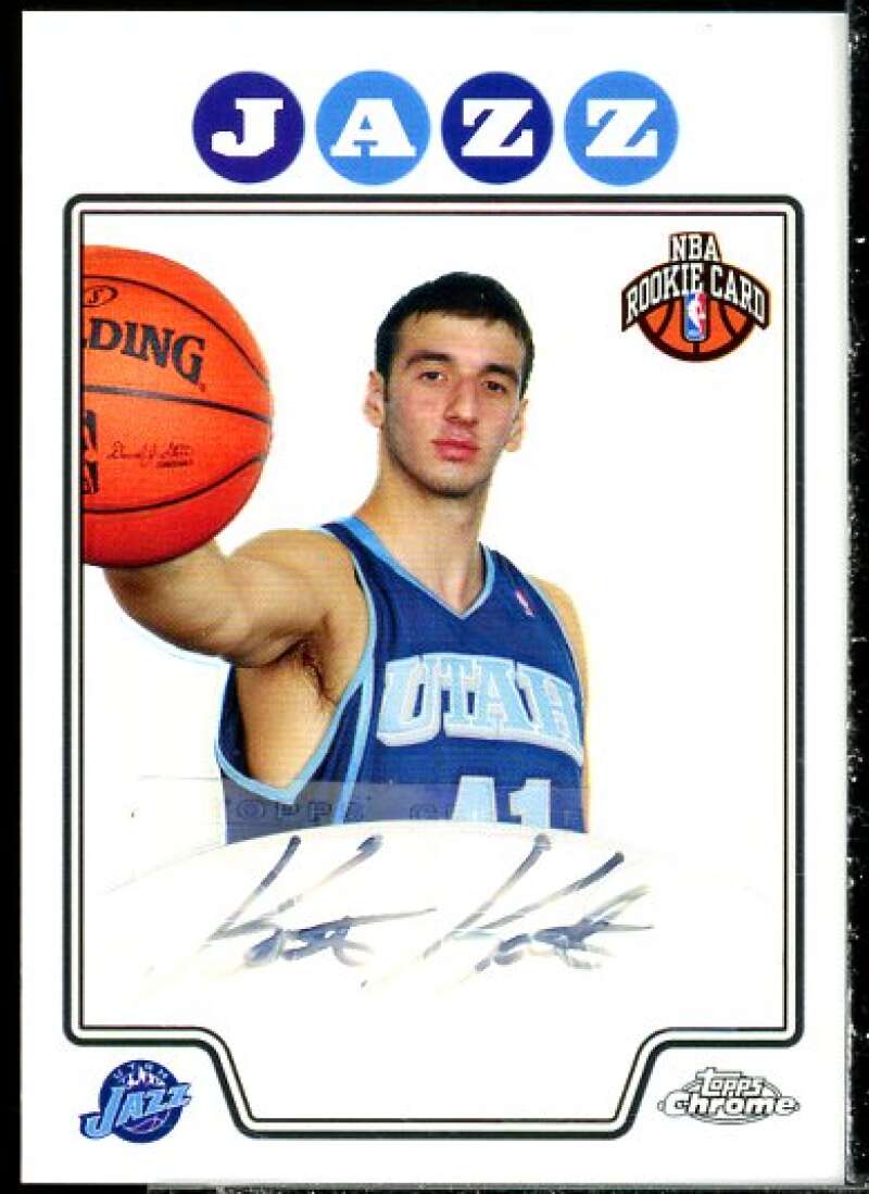 Kosta Koufos AU C Card 2008-09 Topps Chrome Refractors #242  Image 1