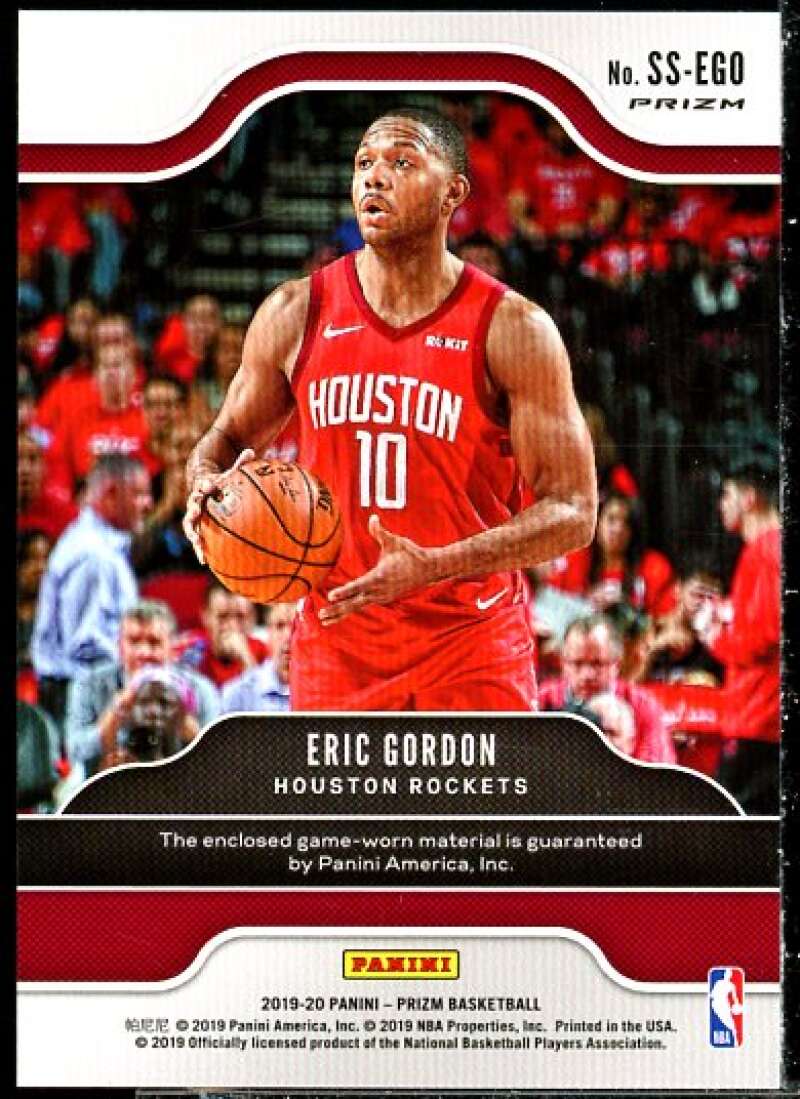 Eric Gordon 2019-20 Panini Prizm Sensational Swatches Prizms Orange Ice #60  Image 2