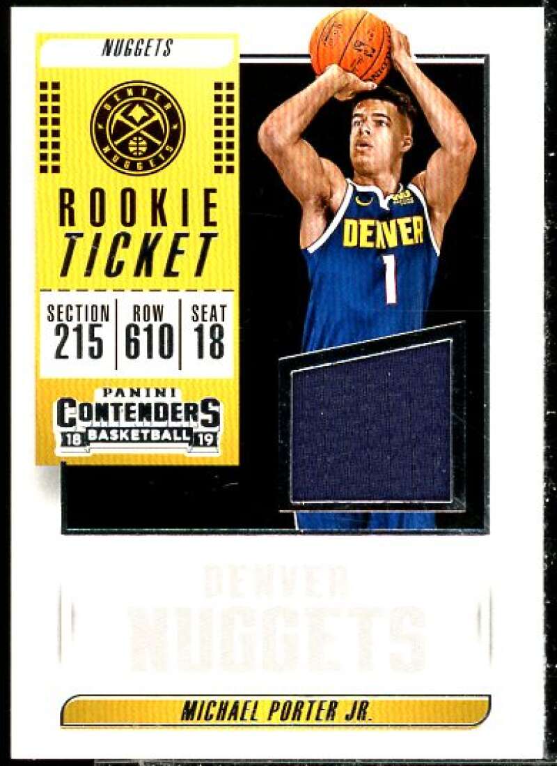 Michael Porter Jr. Rookie 2018-19 Panini Contenders Rookie Ticket Swatches #6  Image 1