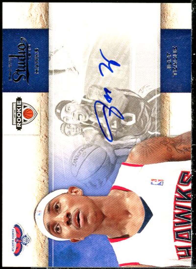 Jeff Teague Rookie Card 2009-10 Studio Signatures #139  Image 1