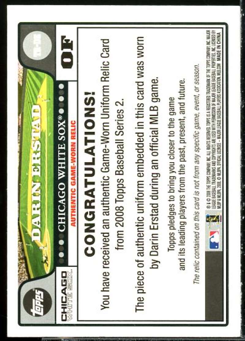 Darin Erstad Card 2008 Topps Retail Relics #DE  Image 2