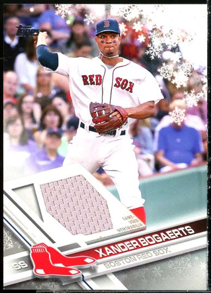 Xander Bogaerts Card 2017 Topps Walmart Holiday Snowflake Relics #RXB  Image 1