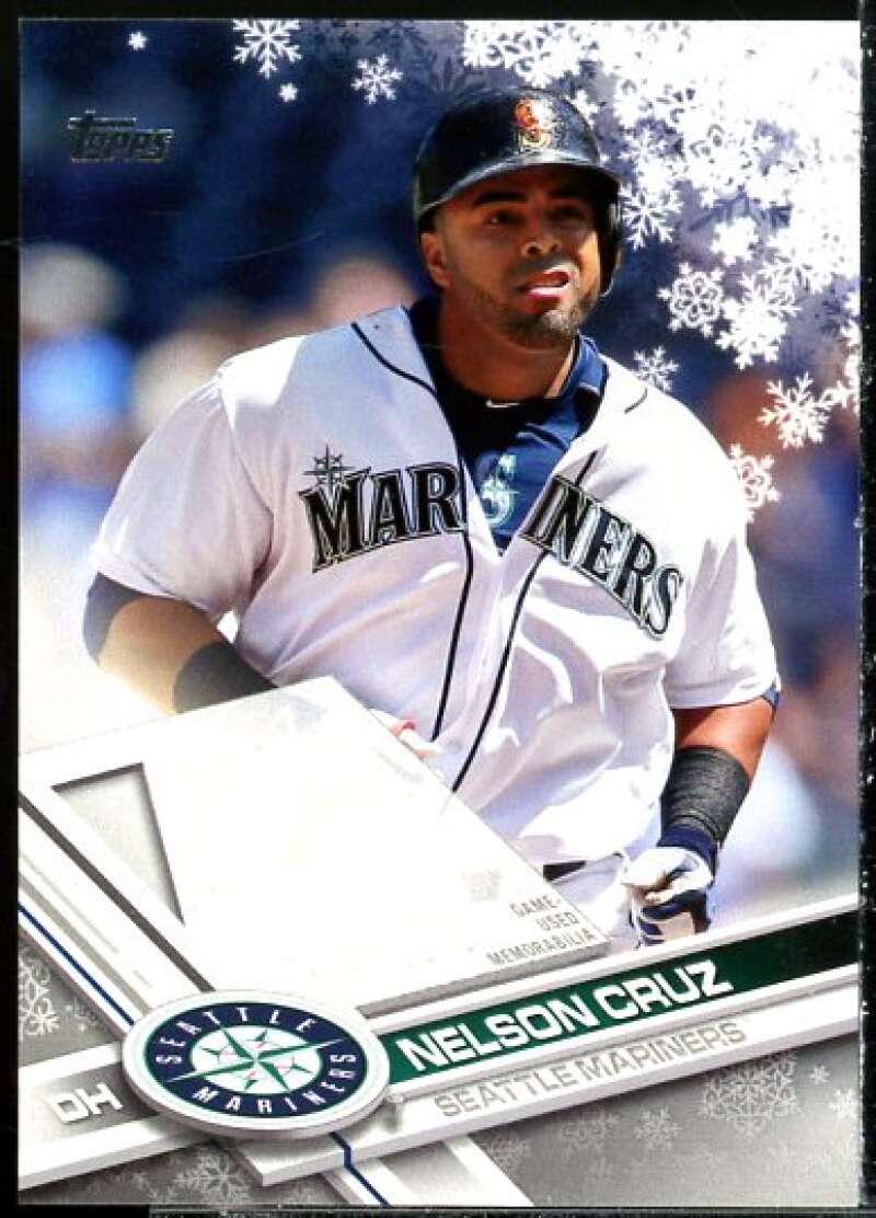 Nelson Cruz Card 2017 Topps Walmart Holiday Snowflake Relics #RNC  Image 1