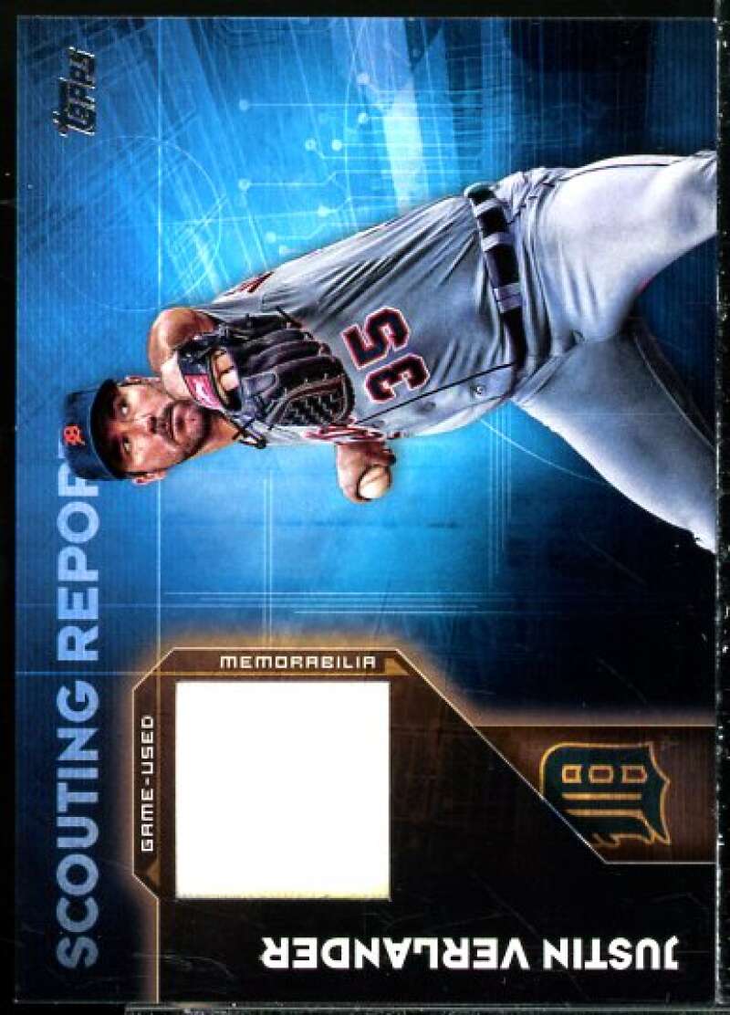 Justin Verlander Card 2016 Topps Scouting Report Relics #SRRJVE  Image 1