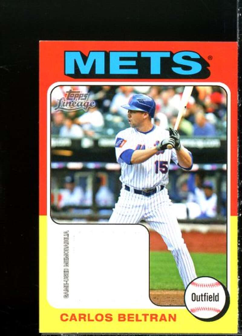 Carlos Beltran Card 2011 Topps Lineage '75 Mini Relics #CBE  Image 1