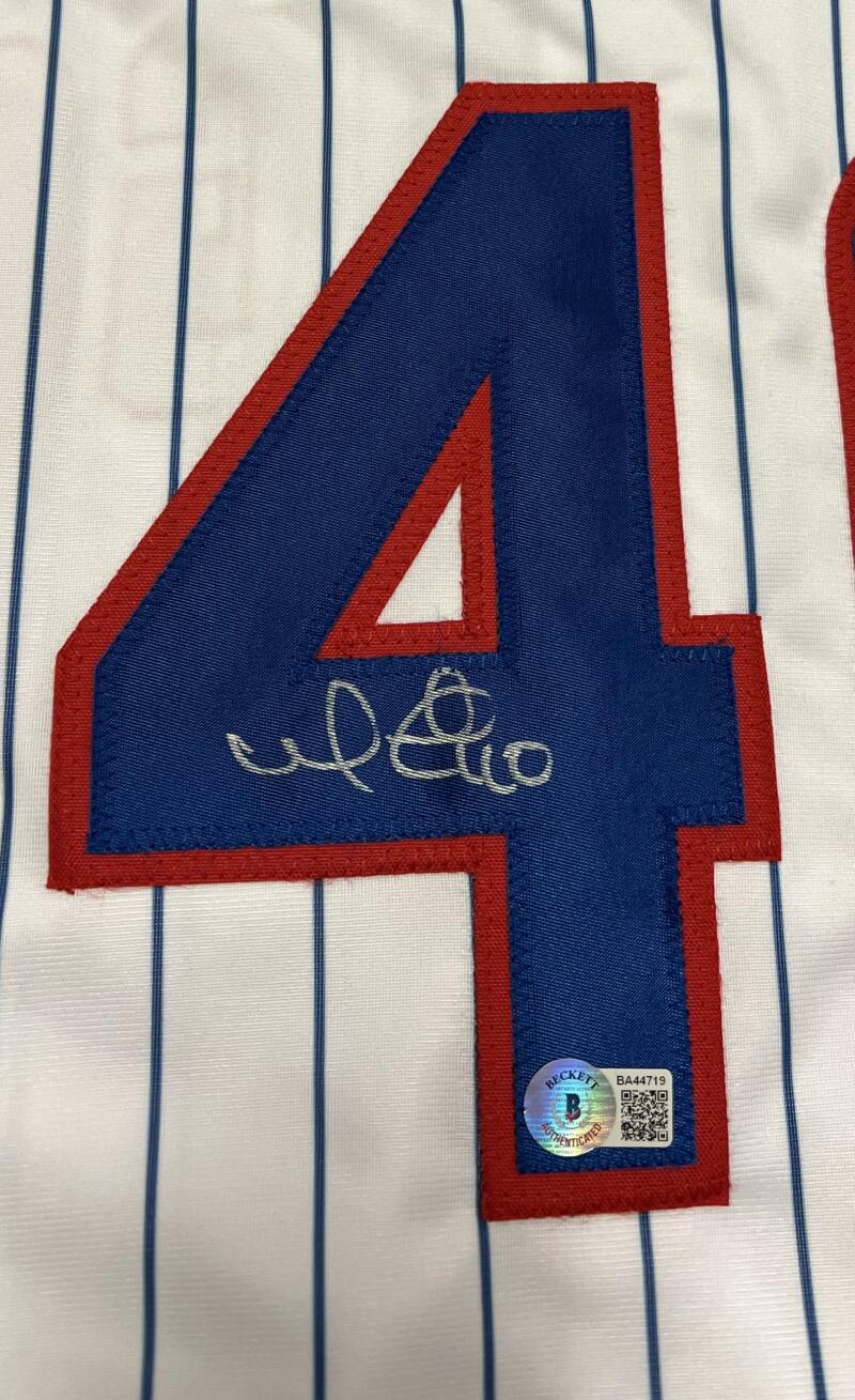 Willson Contreras Autograph Signed Cubs White Baseball Jersey BAS Authentic  Image 4