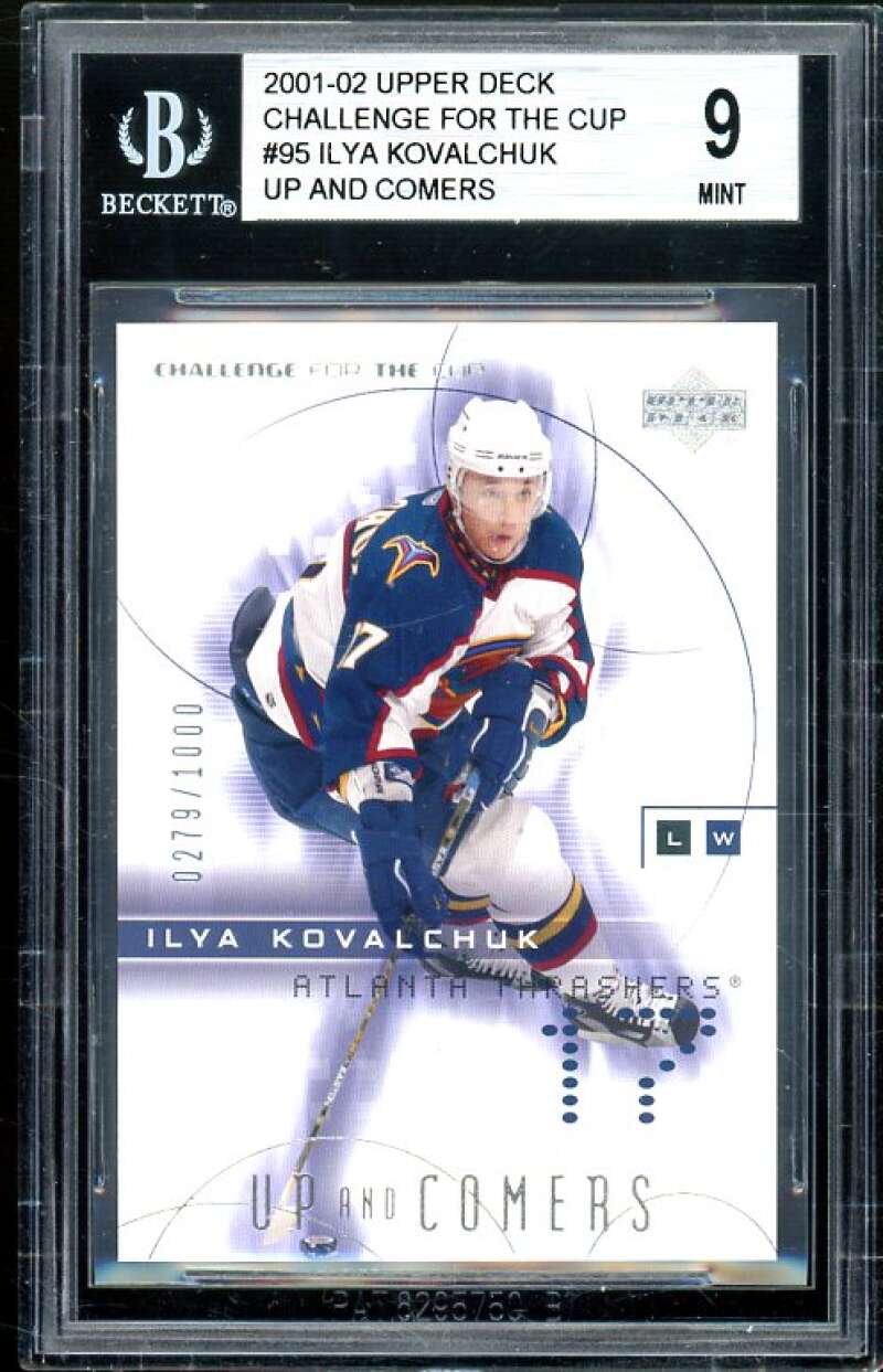 Ilya Kovalchuck Rookie Card 2001-02 UD Challenge For Cup Up And Comers #95 BGS 9 Image 1