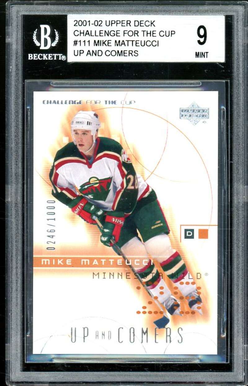 Mike Matteucci Rookie 2001-02 UD Challenge for the Cup Up And Comers #111 BGS 9 Image 1