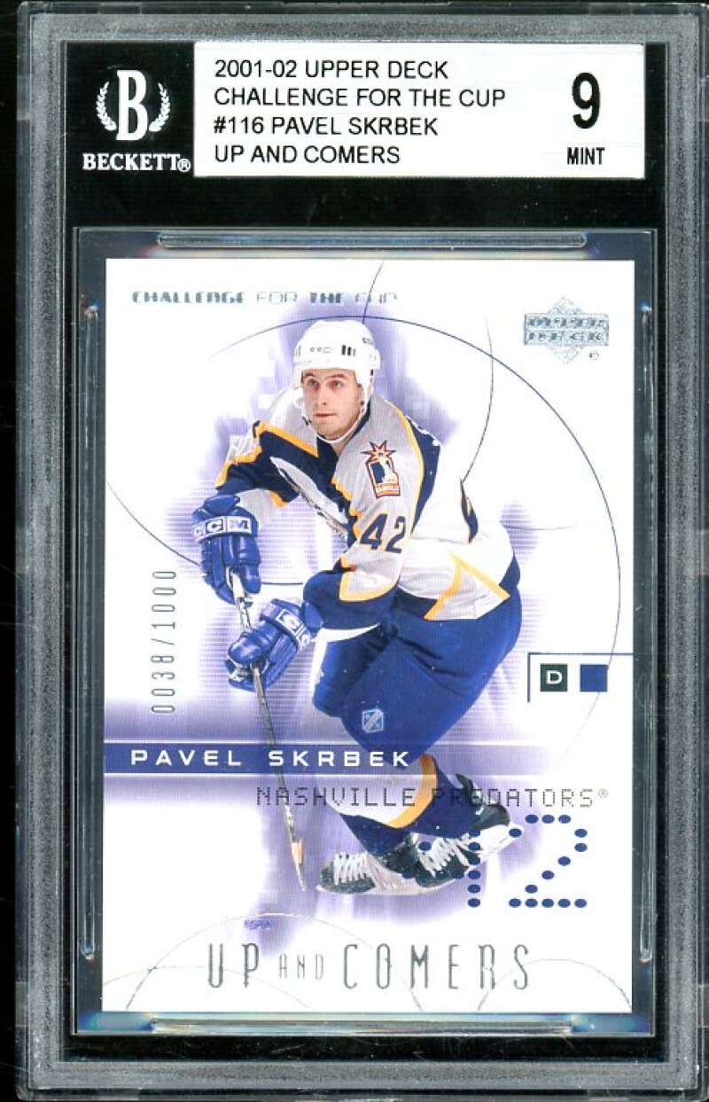 Pavel Skrbek Rookie 2001-02 UD Challenge for the Cup Up And Comers #116 BGS 9 Image 1