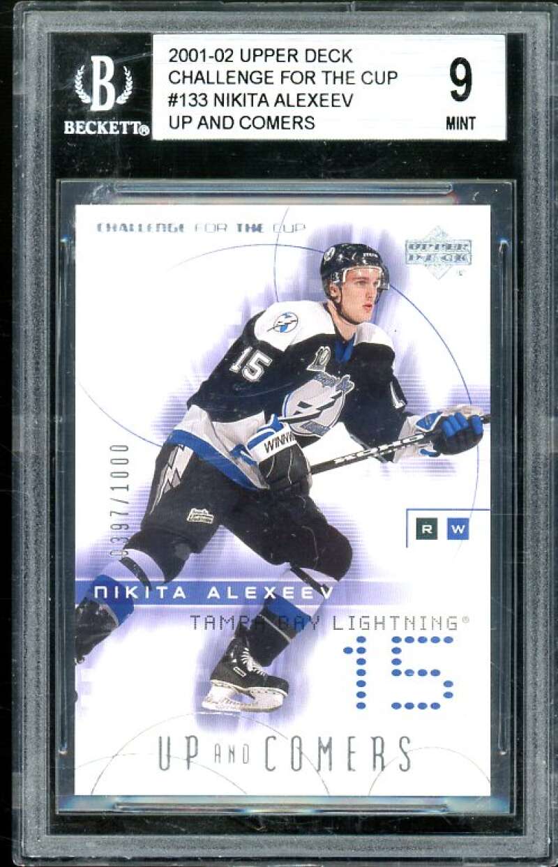 Nikita Alexeev Rookie 2001-02 UD Challenge for the Cup Up And Comers #133 BGS 9 Image 1