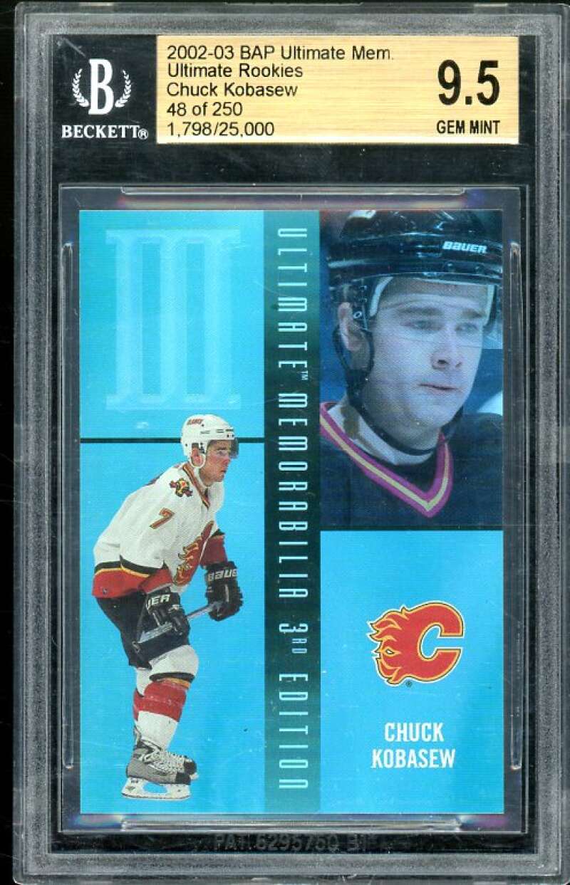 Chuck Kobawe Rookie Card 2002-03 Be a Player Ultimate Memorabilia #48 BGS 9.5 Image 1