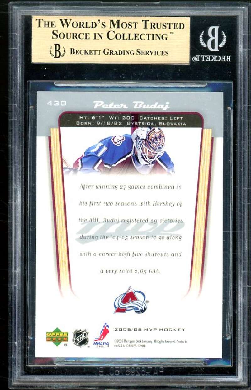 Peter Budaj Rookie Card 2005-06 Upper Deck MVP #430 BGS 9.5 (10 9.5 9.5 9.5) Image 2