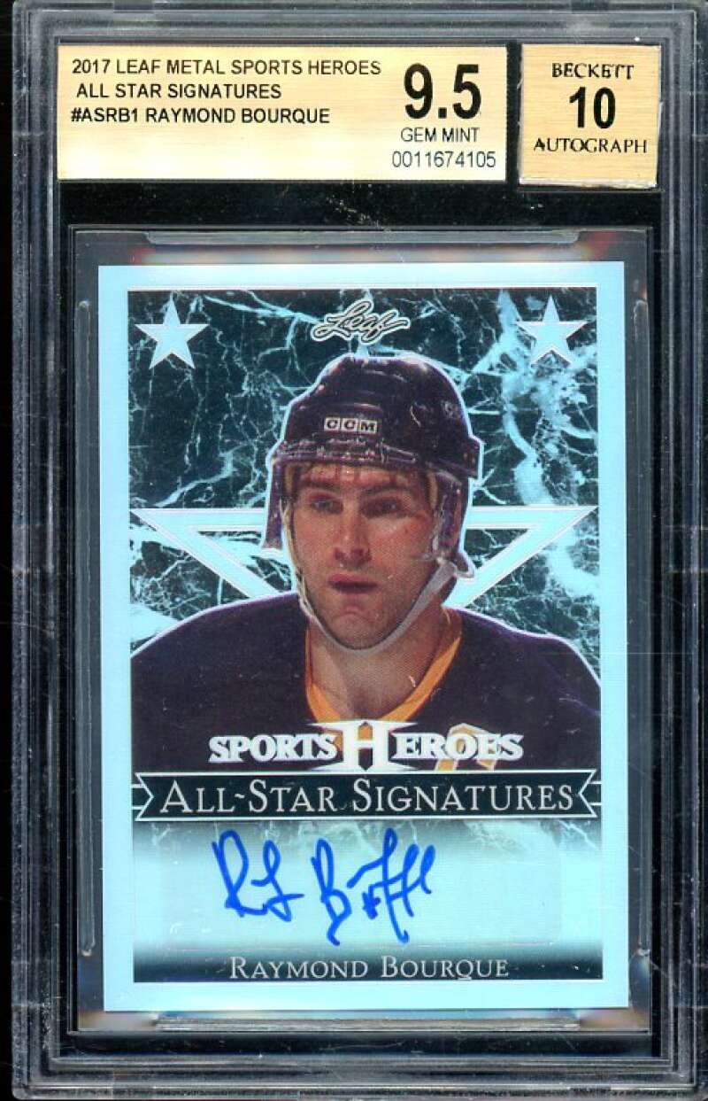 Raymond Bourque 2017 Leaf Metal Sports Heroes All Star Signatures #1 BGS 9.5 Image 1