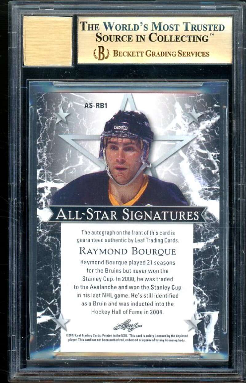 Raymond Bourque 2017 Leaf Metal Sports Heroes All Star Signatures #1 BGS 9.5 Image 2