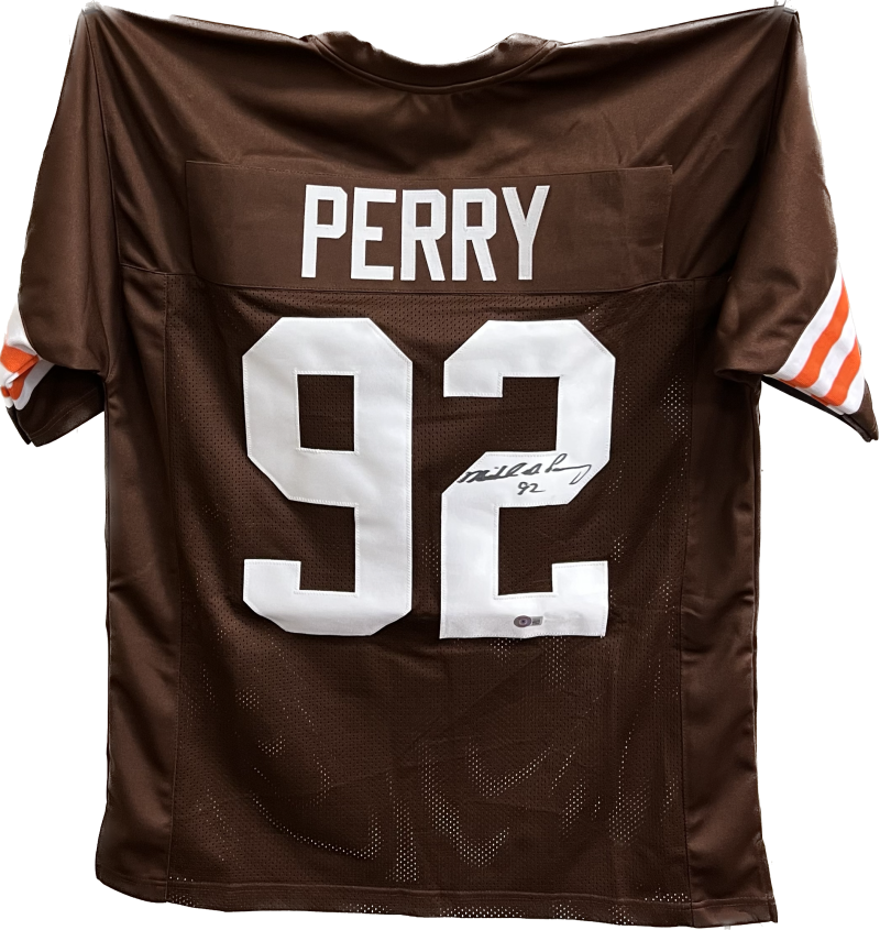 Michael Dean Perry Autograph Signed Bears Football Jersey BAS Authentic  Image 1