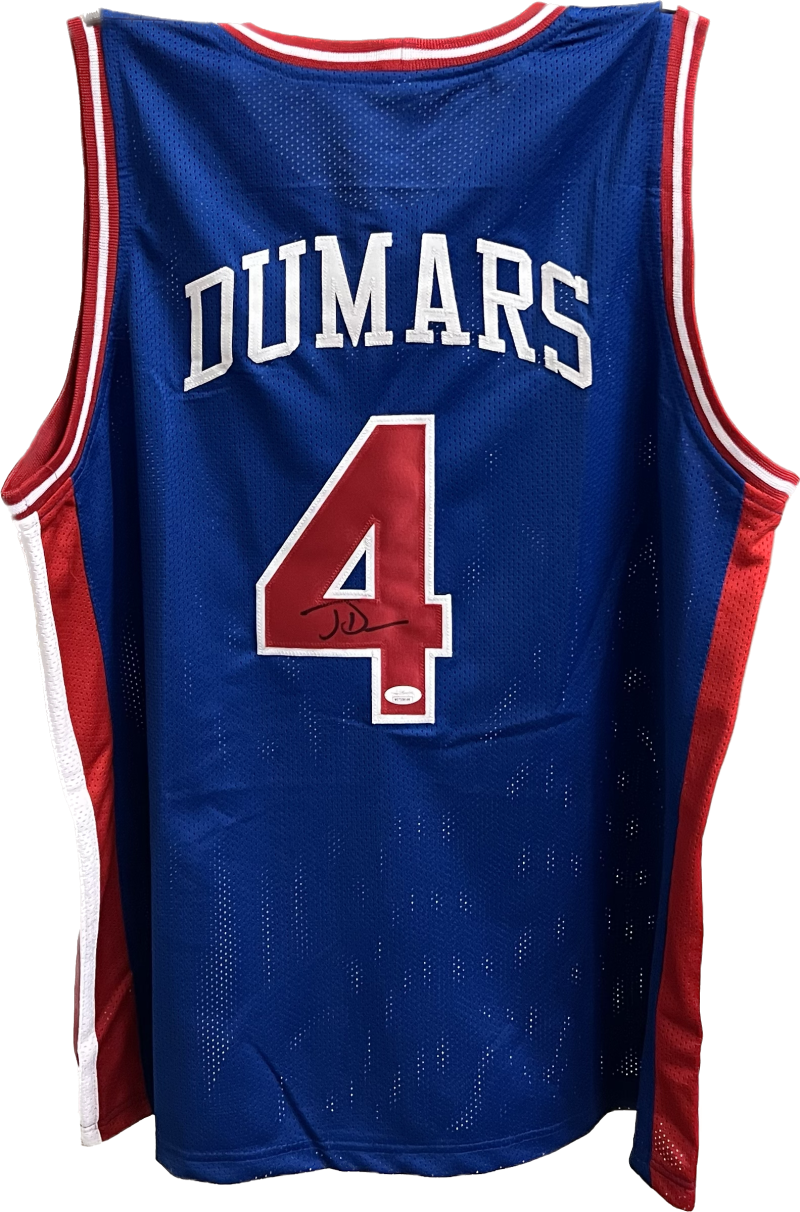 Joe Dumars Autograph Signed Pistons Basketball Jersey JSA Authentic  Image 1